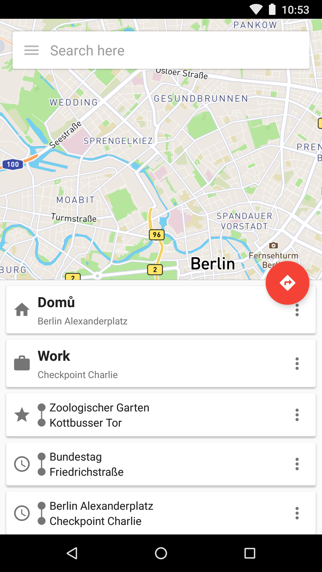 Transportr screenshot
