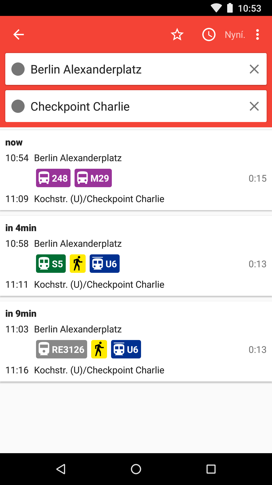 Transportr screenshot