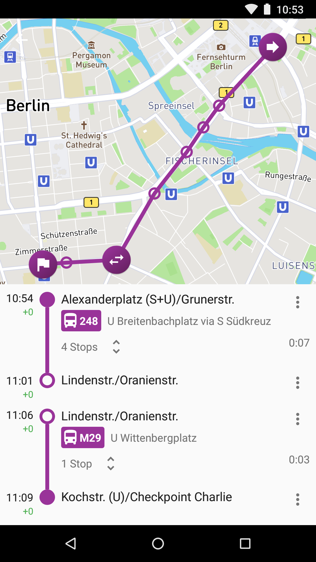 Transportr screenshot