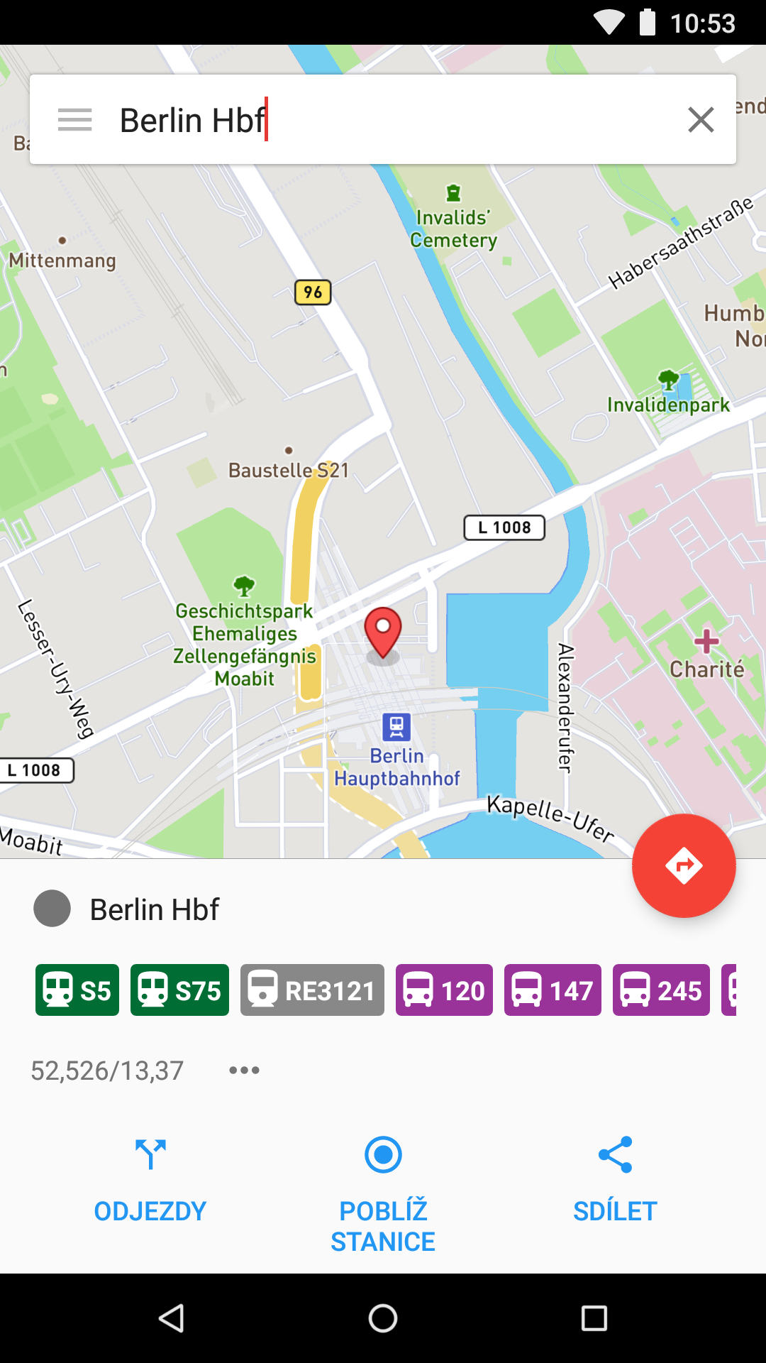 Transportr screenshot