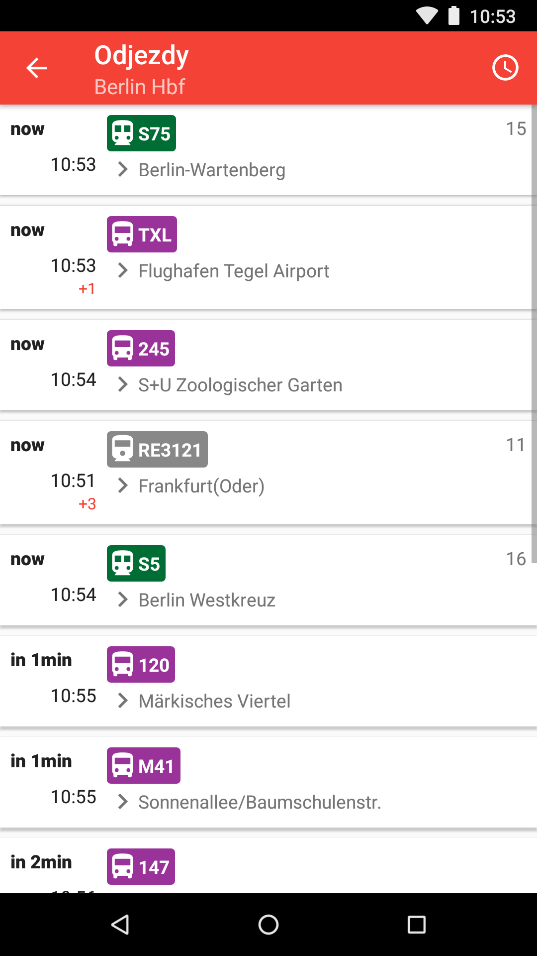 Transportr screenshot